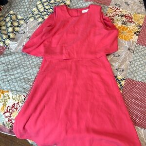 Calvin Klein layered sleeveless shift dress